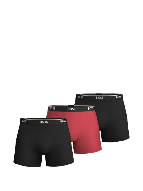 BOSS Kit 3 cuecas boxer com logo no cós