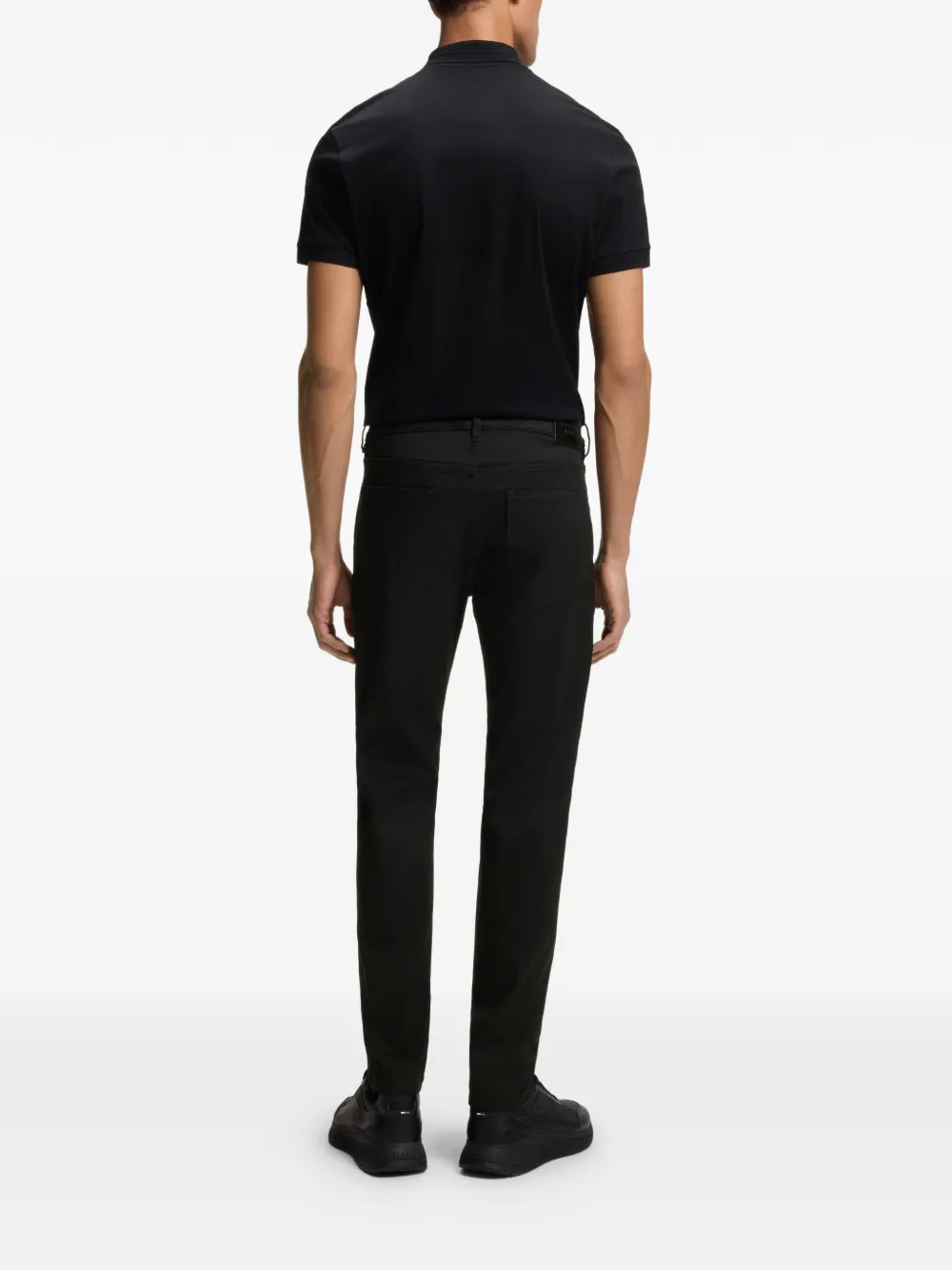 BOSS Broek met logopatch Zwart