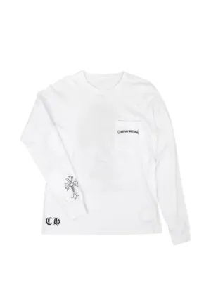 CHROME HEARTS 長袖Tシャツ 80cm ホワイト Chrome Hearts logo-print long-sleeve T-shirt | White | FARFETCH