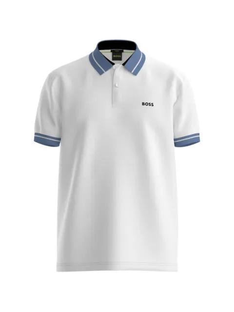 BOSS stripe-detail polo shirt