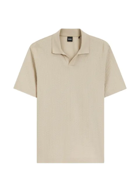 BOSS textured short-sleeve T-shirt