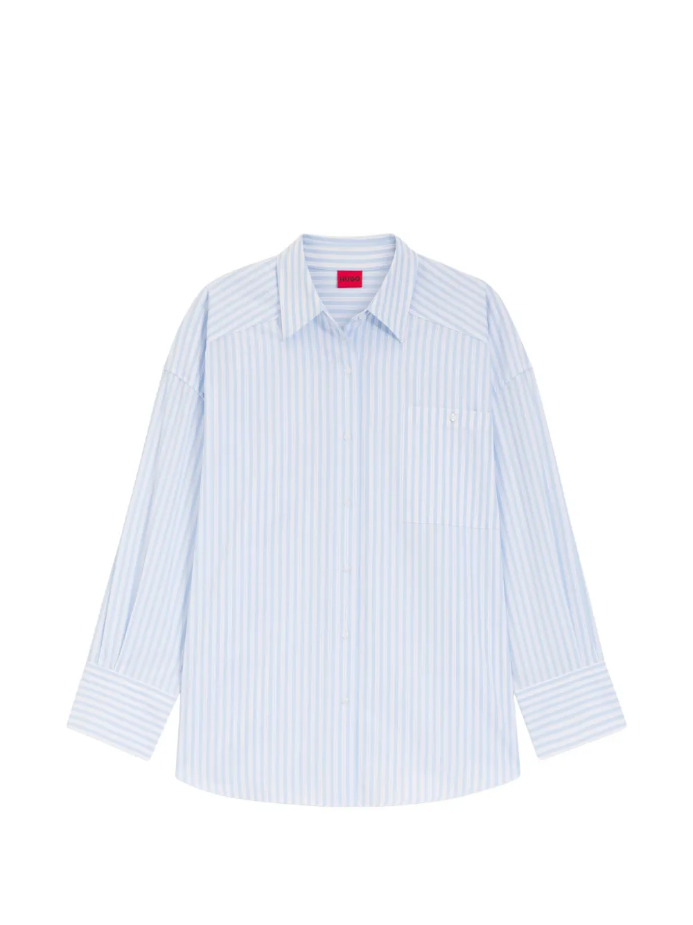 HUGO Gestreiftes Hemd mit Brusttasche - Blau