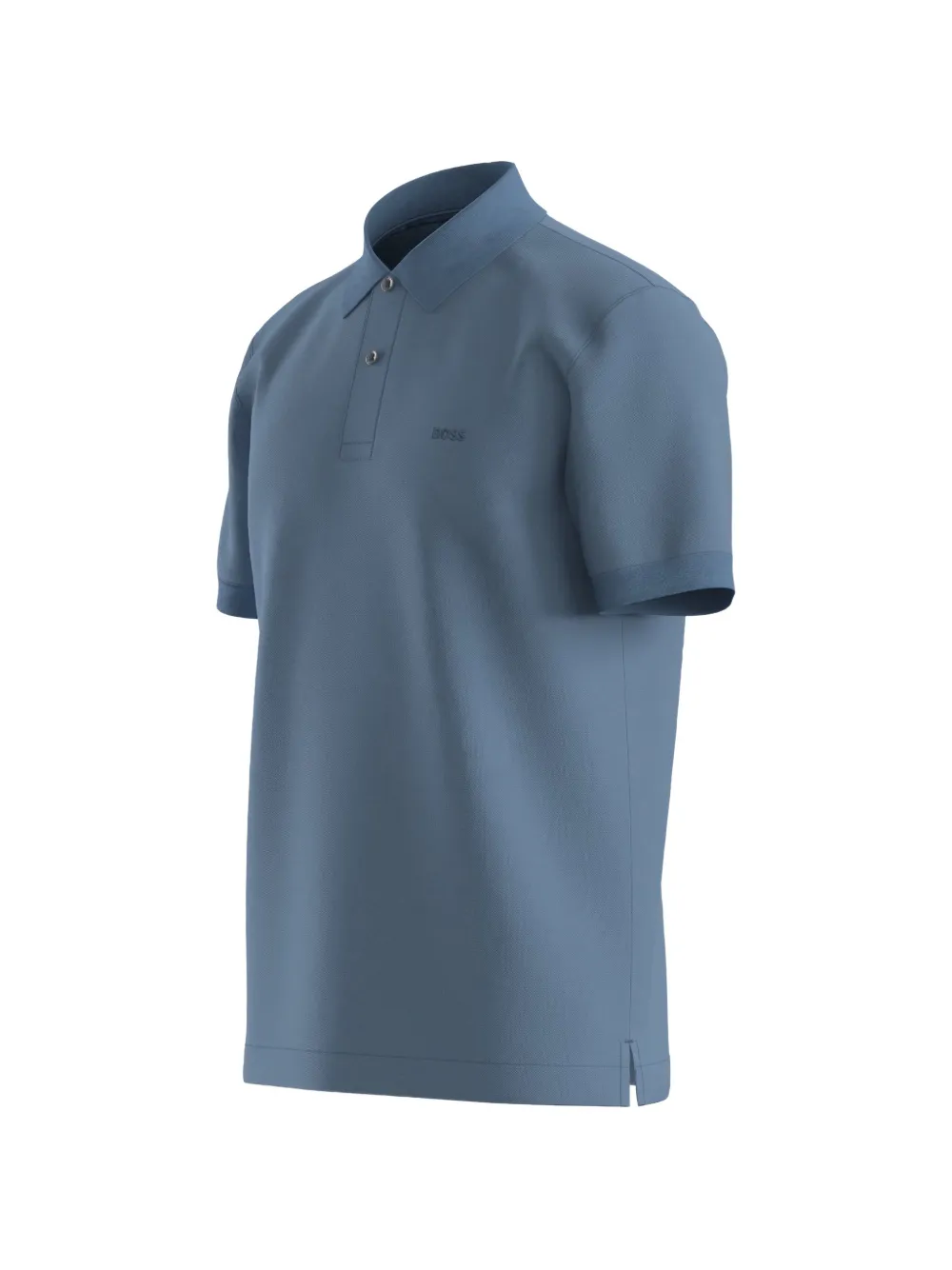 BOSS Poloshirt met knopen Blauw