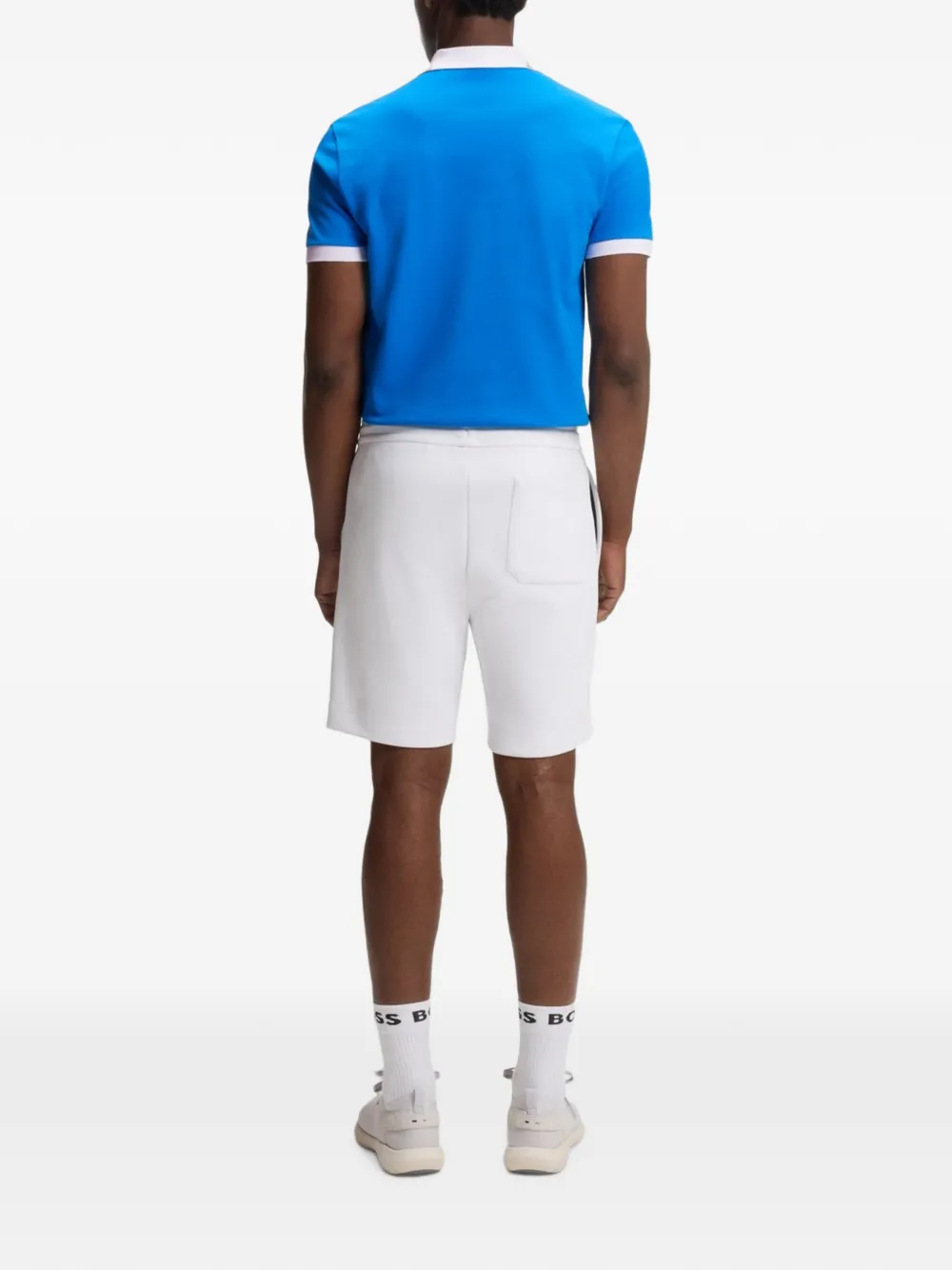 BOSS Paddy poloshirt met vlag Blauw