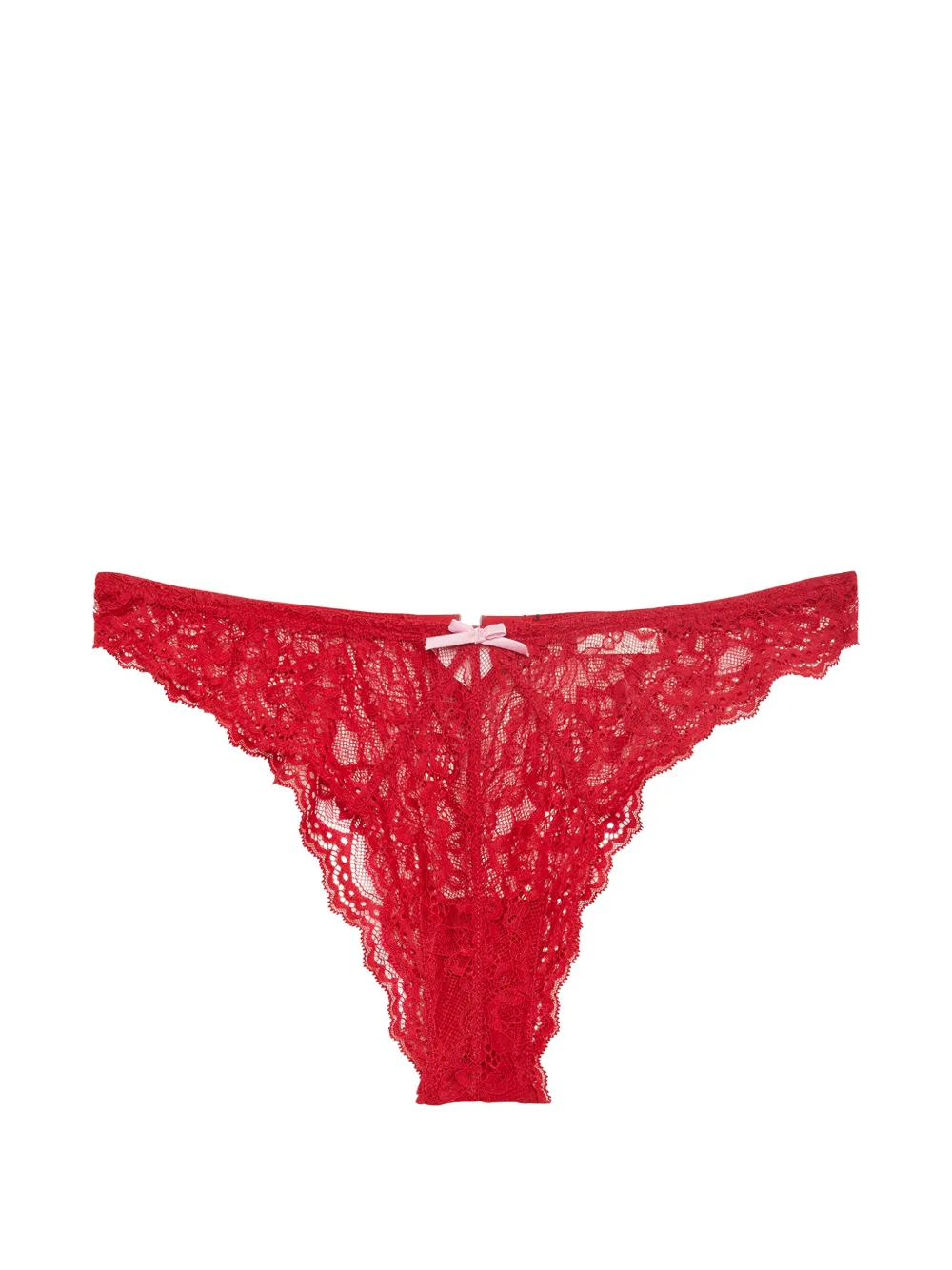 Fleur Du Mal Bianca bow-detail briefs - Rosso
