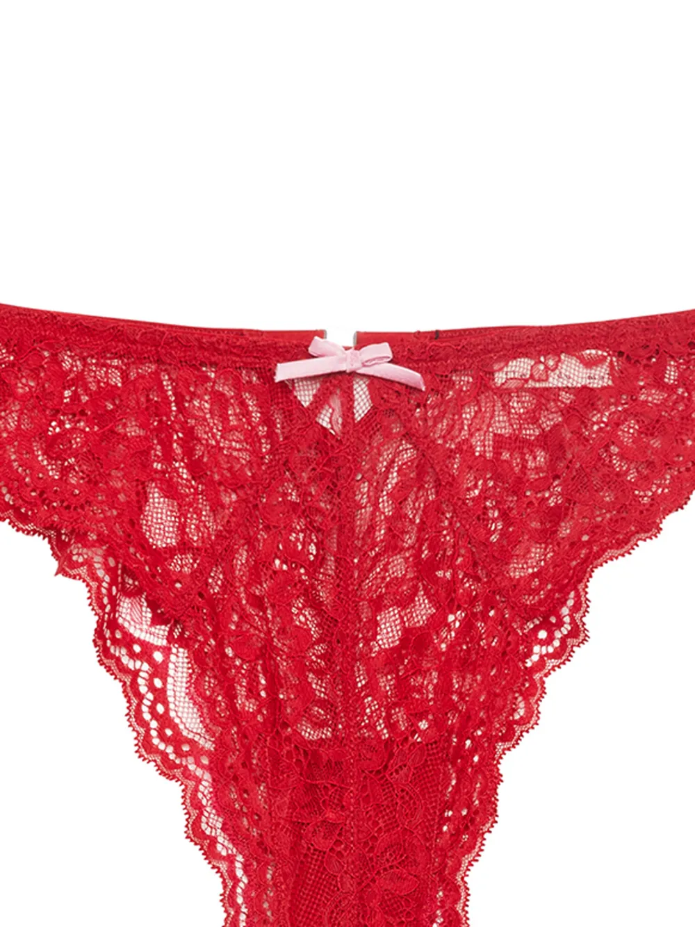  Fleur Du Mal Bianca Bow-detail Briefs - Red 