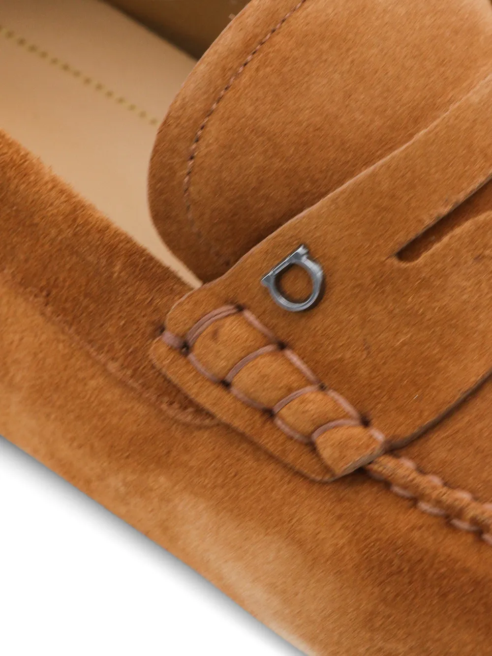 Ferragamo metal penny bar leather loafers Bruin