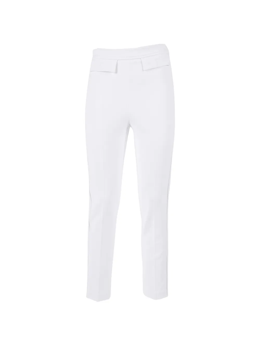 Elisabetta Franchi front tab-detail trousers - Bianco
