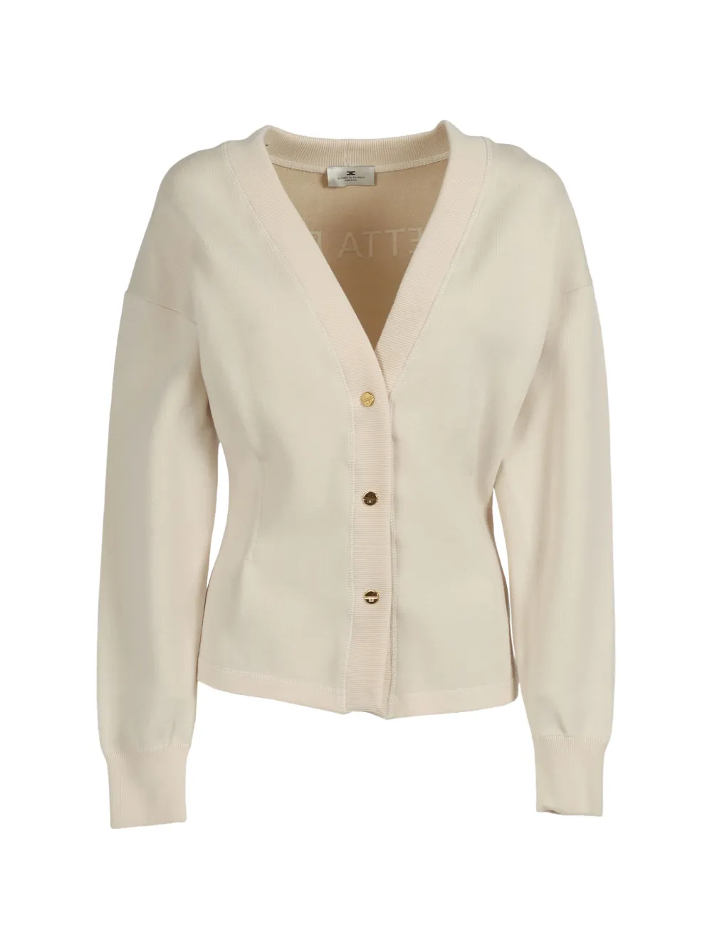 Elisabetta Franchi V-neck button-fastening cardigan - Neutrals