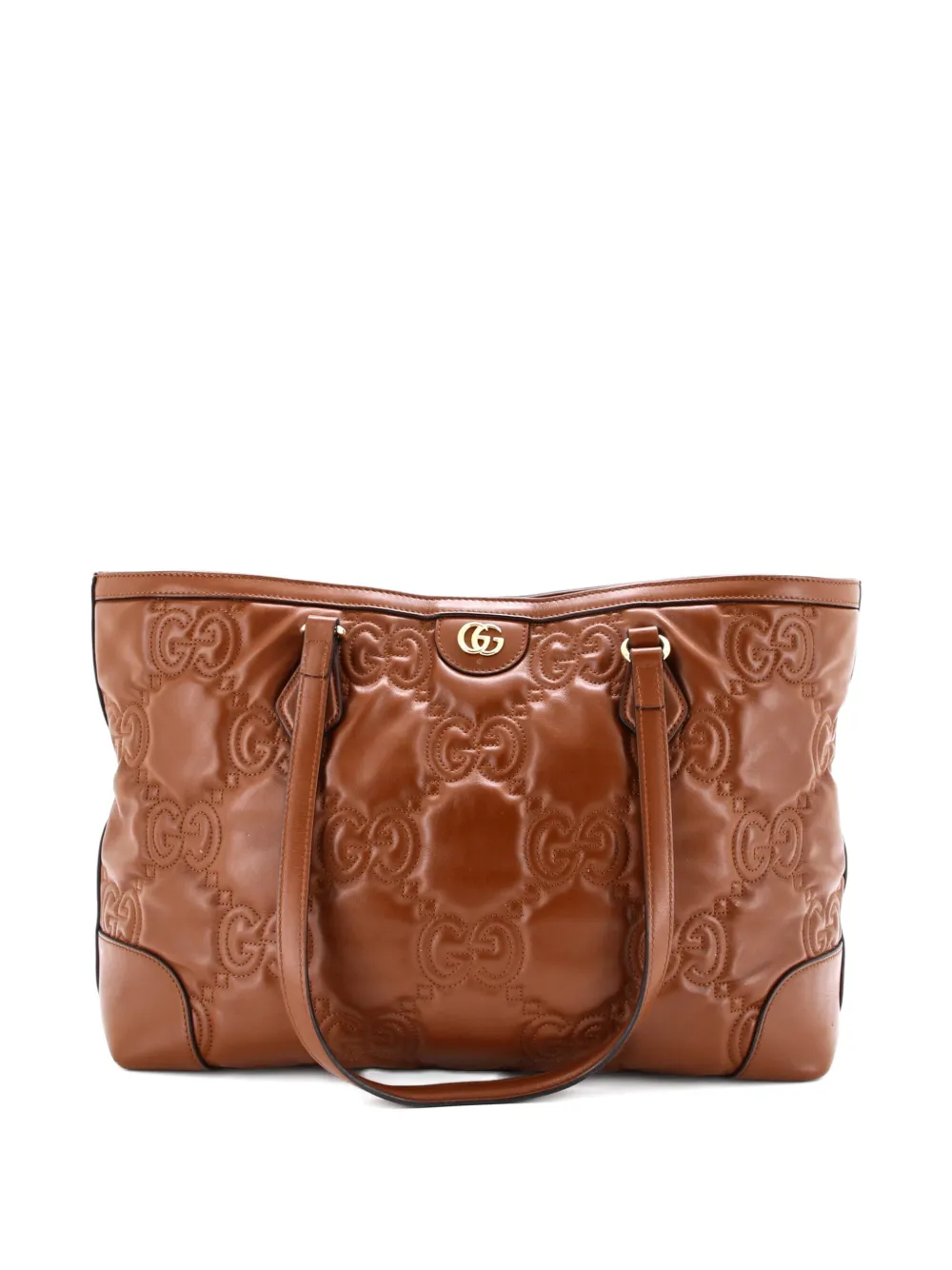 Gucci Pre-Owned Ophidia Open GG Matelasse Leather Medium tote bag - Marrone