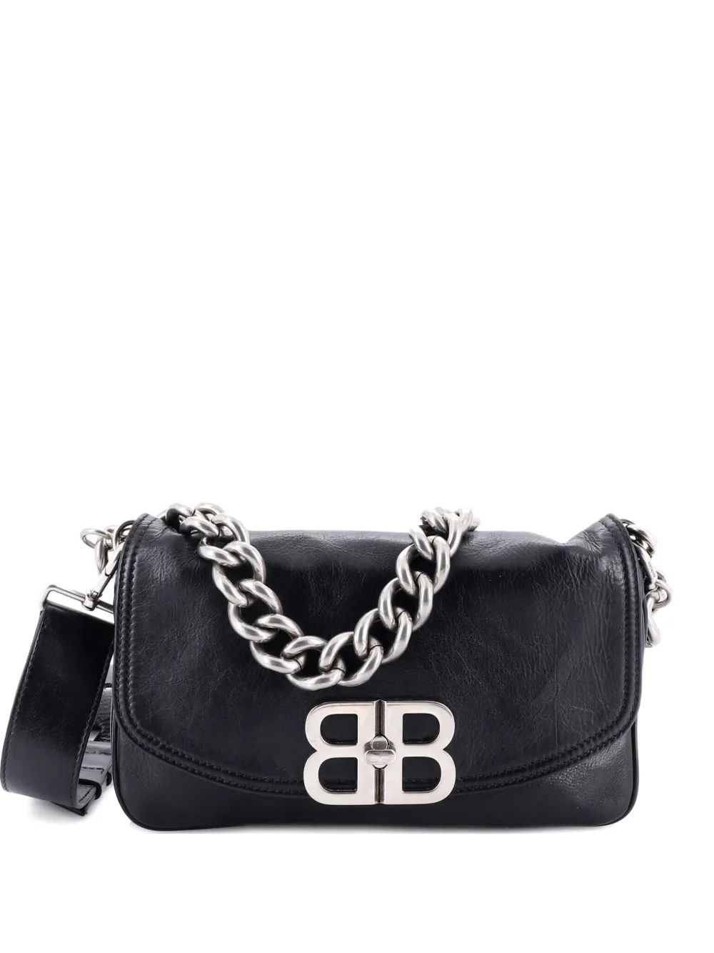 Balenciaga Pre-Owned BB Soft Flap Bag Leather Small shoulder bag - Nero