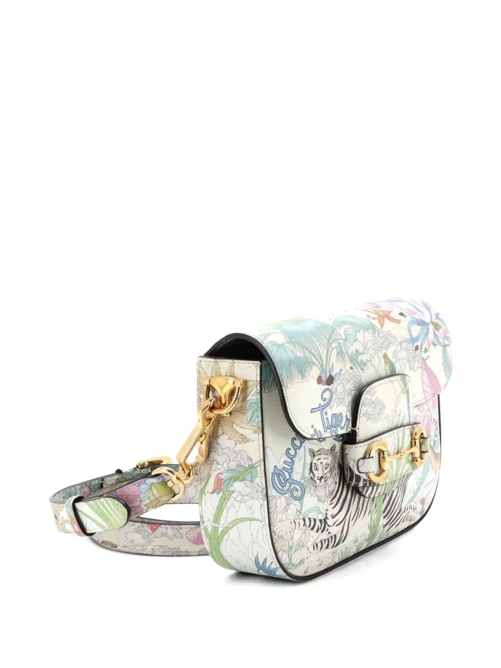 Gucci Pre-Owned Horsebit 1955 Shoulder Bag Printed Leather Mini crossbody bag - Multicolore