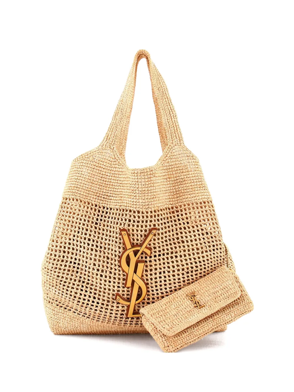 Saint Laurent Pre-Owned Icare Shopping Raffia Maxi tote bag - Toni neutri