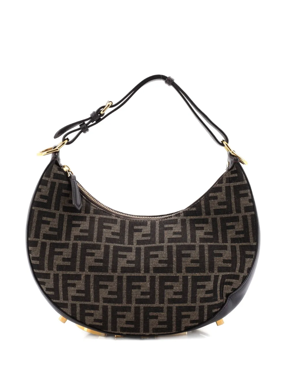 Fendi Pre-Owned Fendigraphy Bag Zucca Canvas Small hobo bag - Marrone