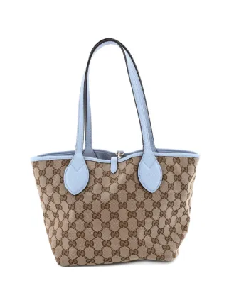 Gucci Pre-Owned リバーシブル トーティッシマ ショッピング レザー