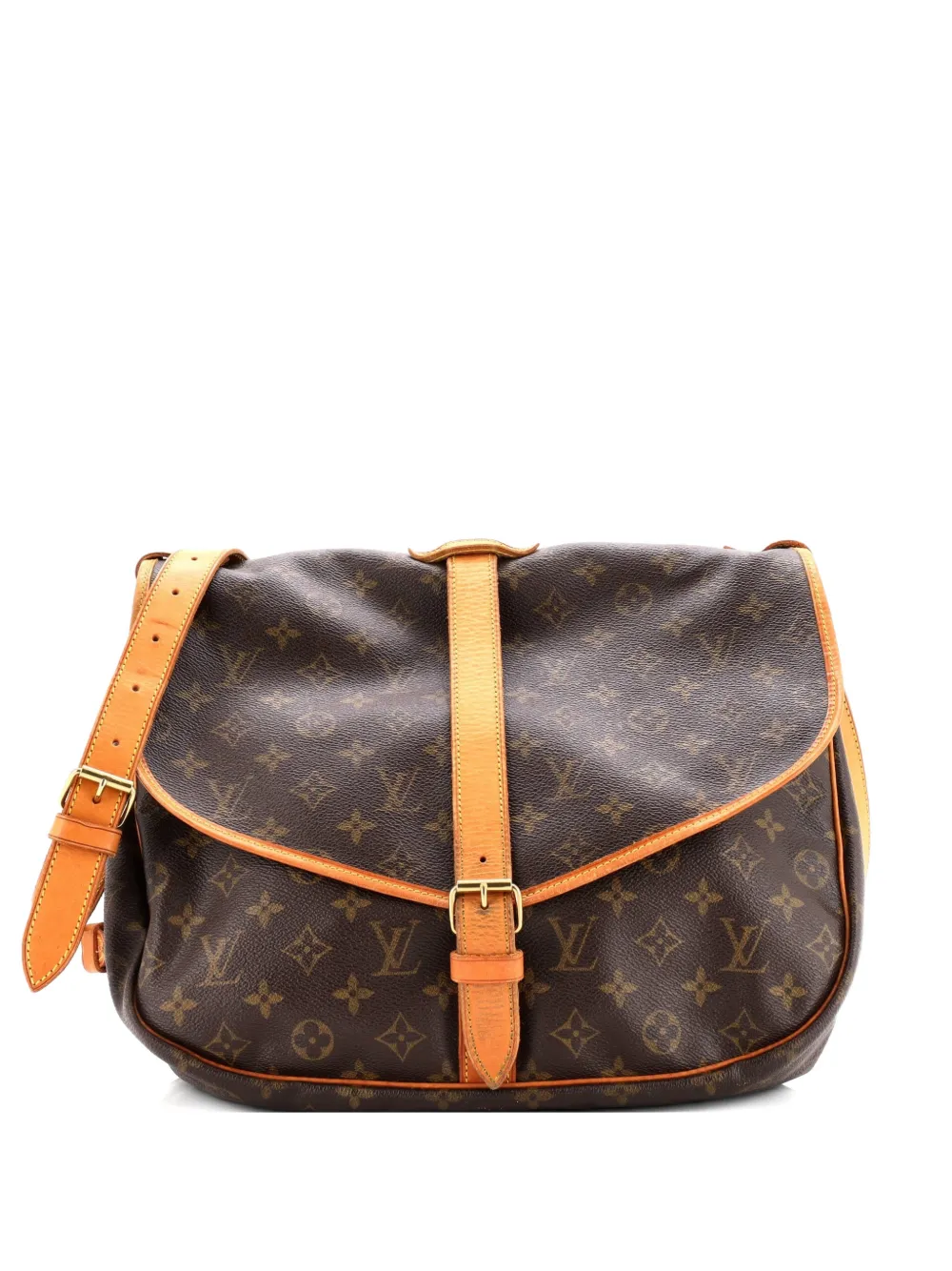 Louis Vuitton Pre-Owned Saumur Handbag Monogram Canvas 35 crossbody bag - Marrone