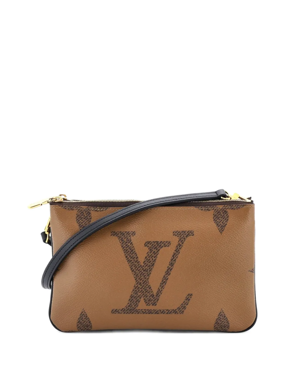 Louis Vuitton Pre-Owned Double Zip Pochette Reverse Monogram Giant clutch bag - Braun