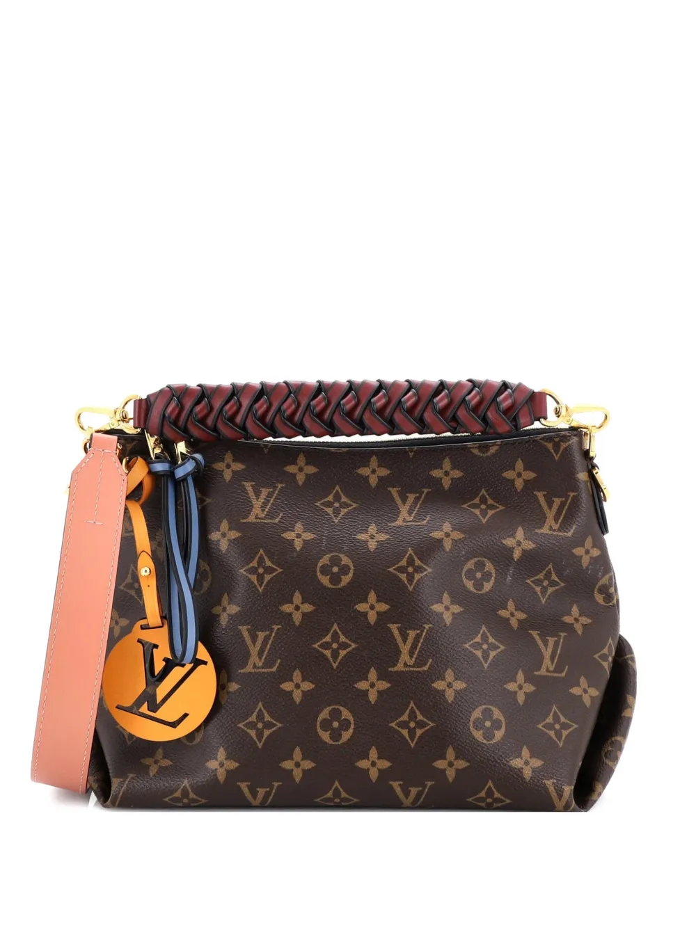 Louis Vuitton Pre-Owned Braided Handle Beaubourg Monogram Canvas Mini hobo bag - Marrone