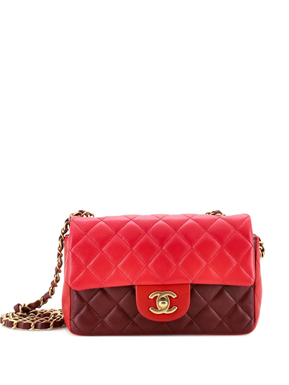 CHANEL Pre-Owned Tricolor Classic Single Flap Bag Quilted Lambskin Mini shoulder bag - Rosa