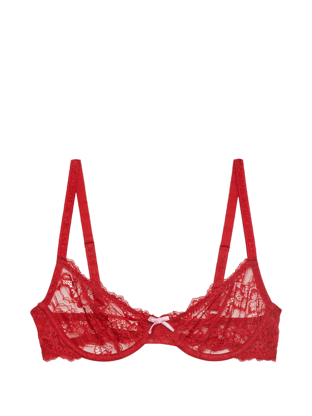 Fleur Du Mal Bianca bow-detail bra - Rosso