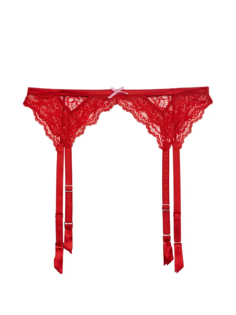 Fleur Du Mal Bianca bow-detail garter