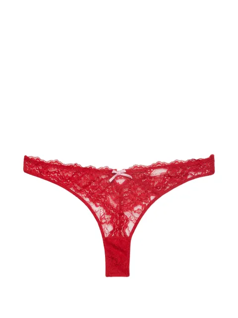 Fleur Du Mal Bianca bow-detail thong