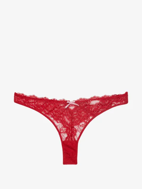 Fleur Du Mal 비앙카 보우 디테일 텅 팬티