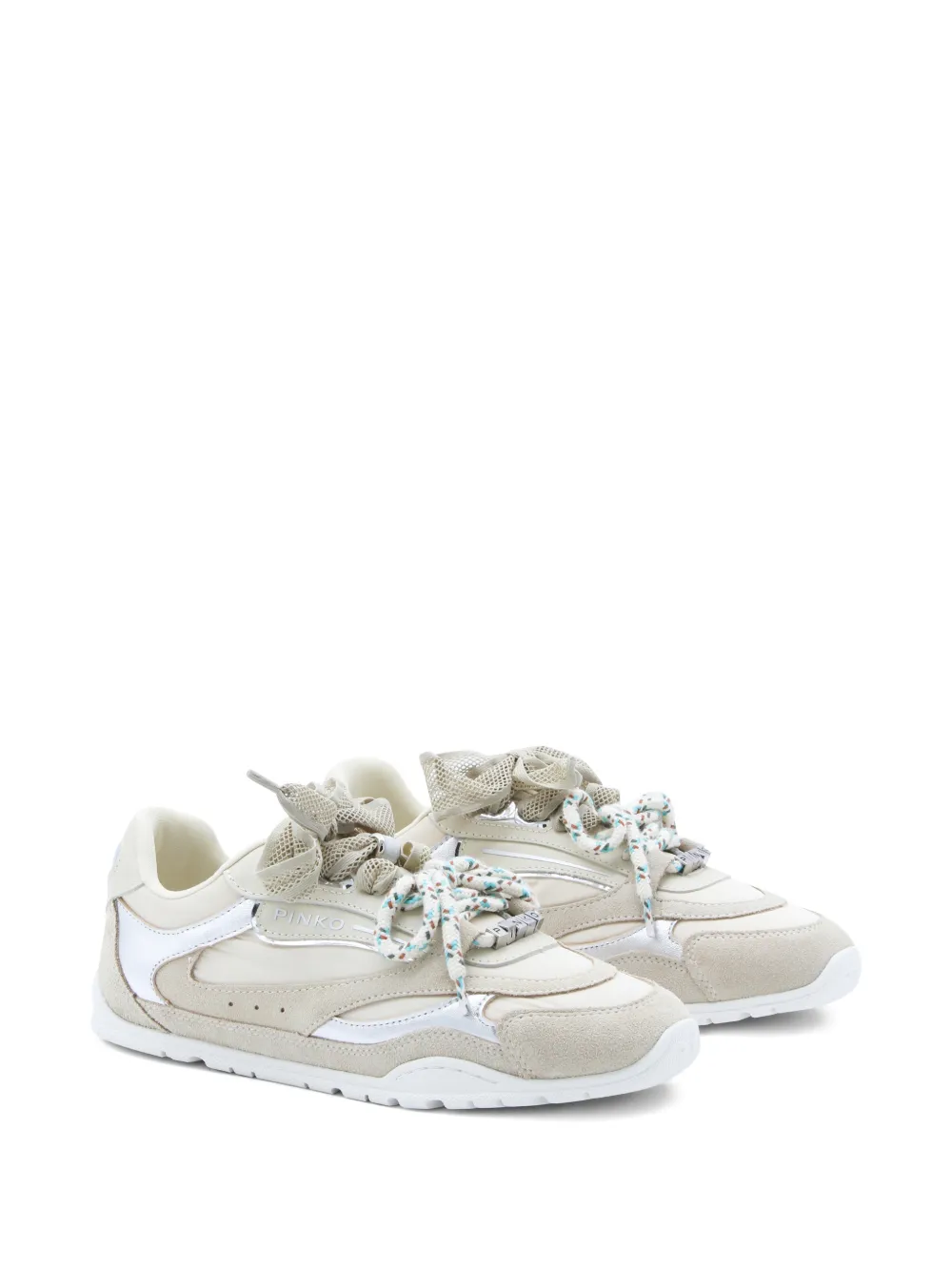 PINKO Sneakers met touw kant Beige