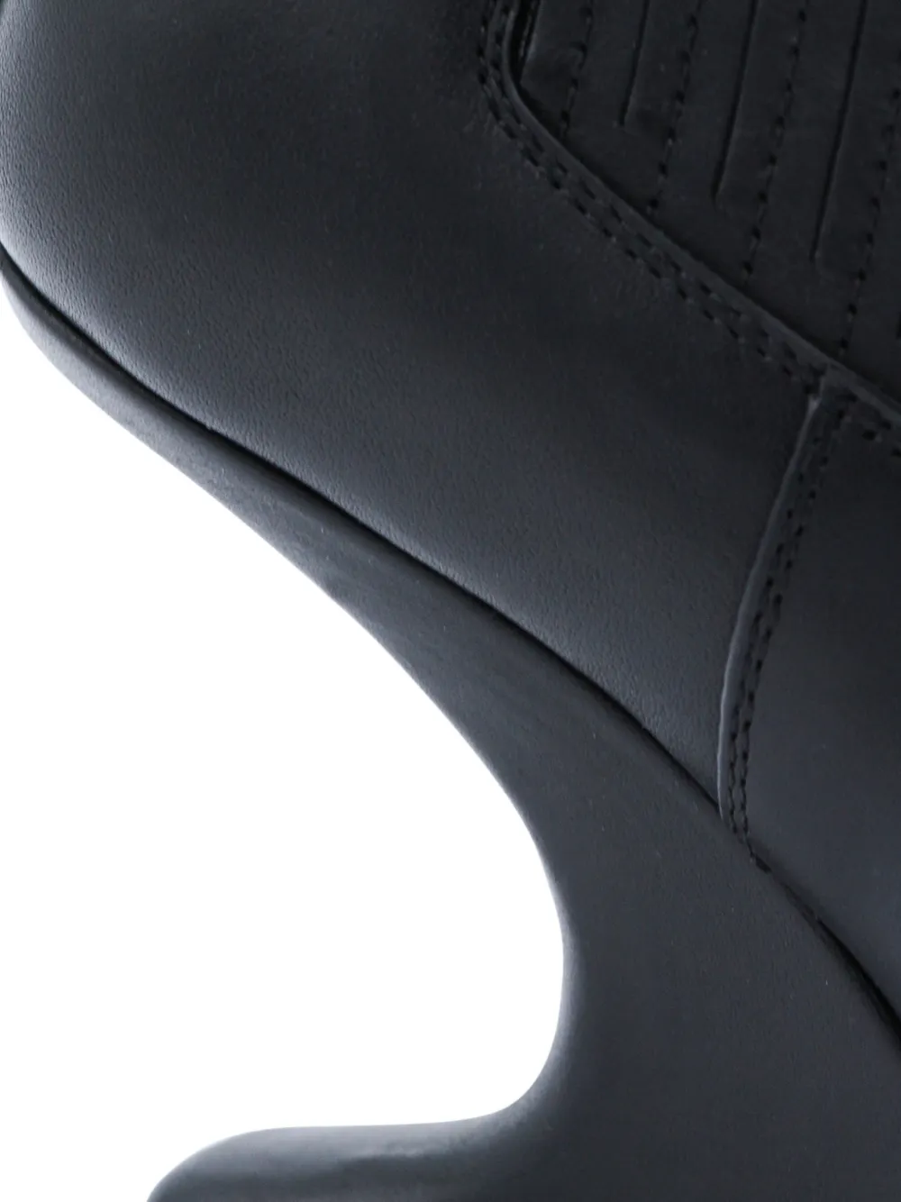 Rick Owens Laarzen met bewerkte hak en lus Zwart