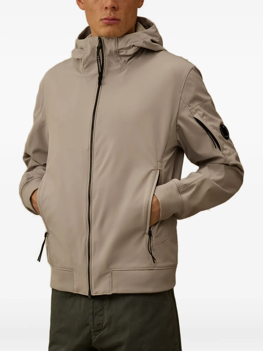 C.P. Company Jack met capuchon en rits Grijs