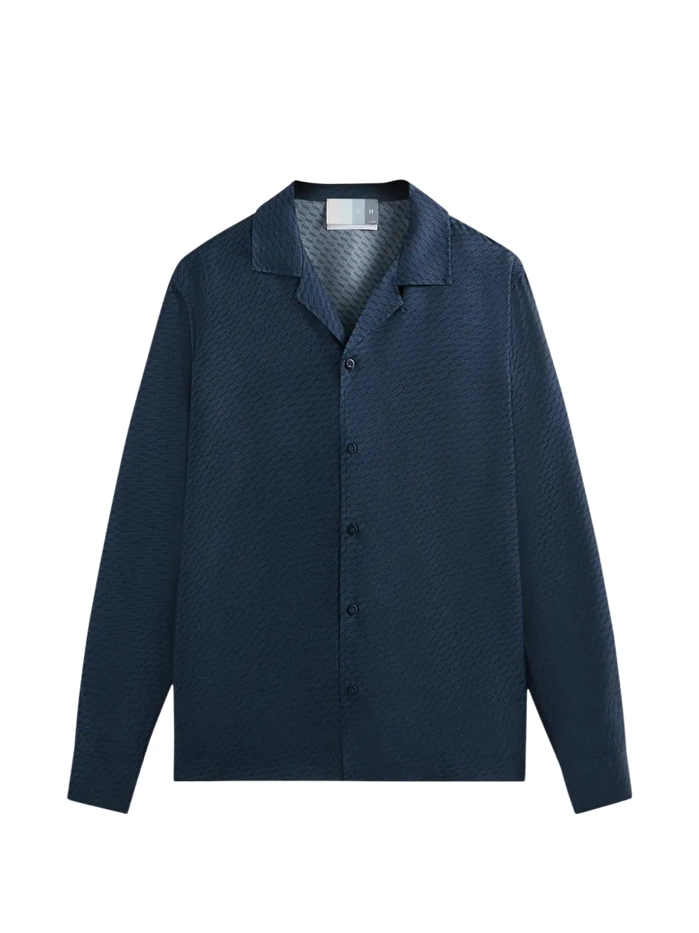 Kith Thompson Monogram Long-sleeve Shirt In Blue