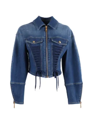 Jean Paul Gaultier レースアップ デニムジャケット | ブラック