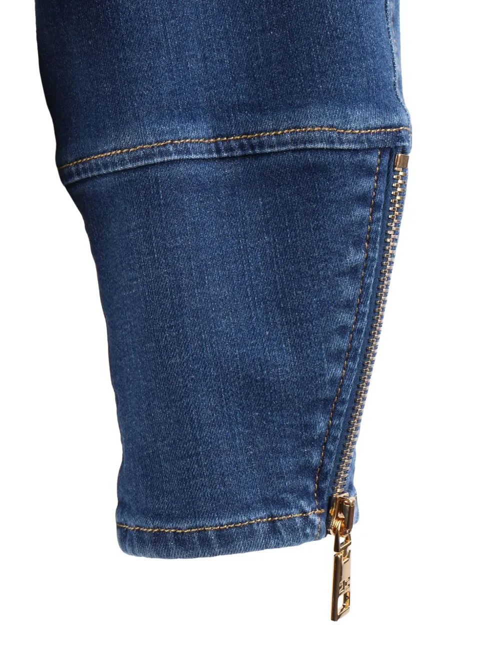 Elisabetta Franchi Denim jack met gekruiste veters Blauw