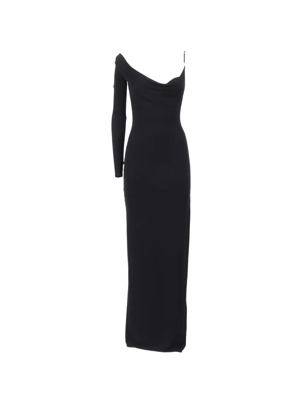Elisabetta Franchi draped maxi dress - Nero