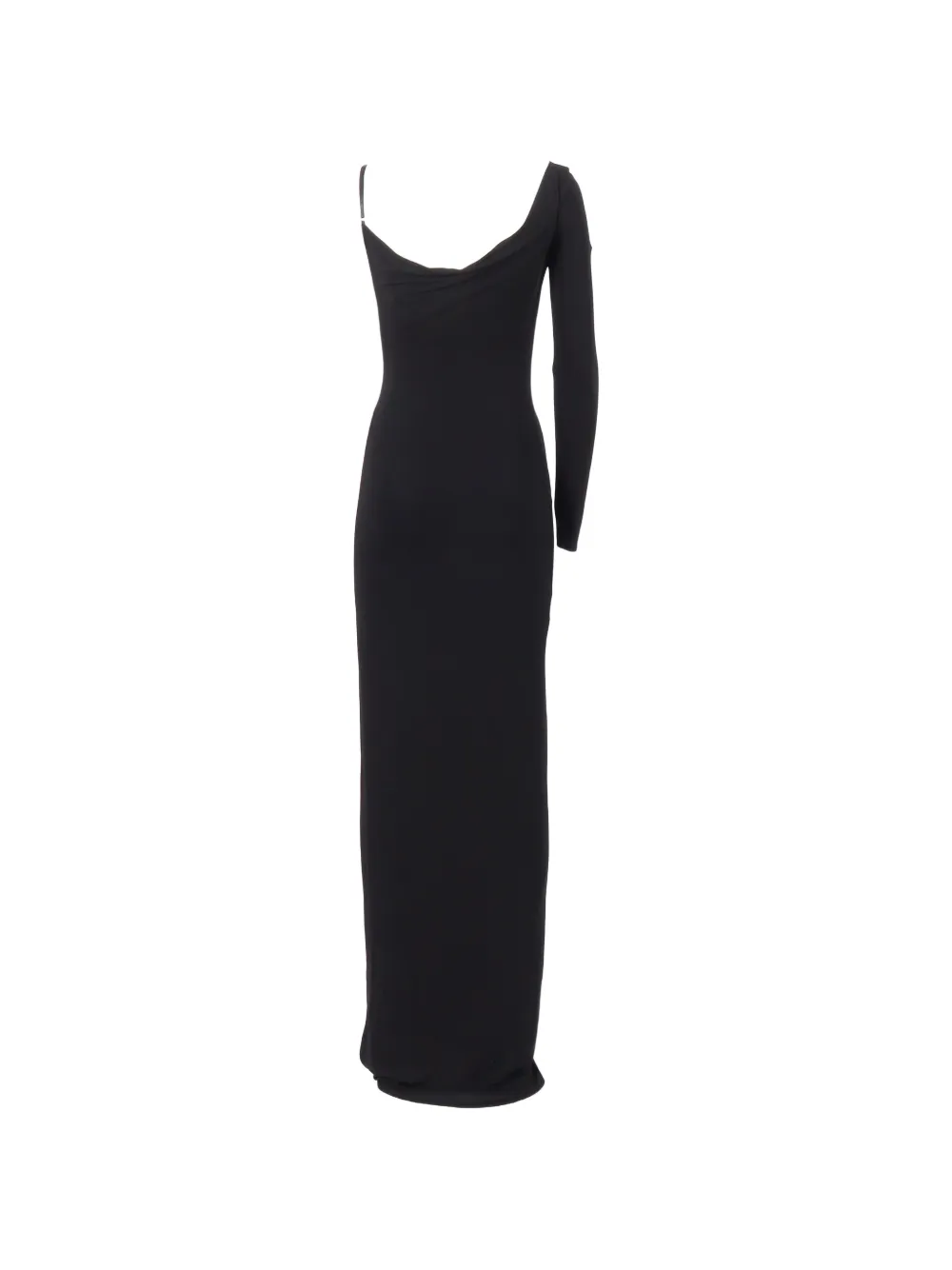 Elisabetta Franchi Gedrapeerde maxi-jurk Zwart