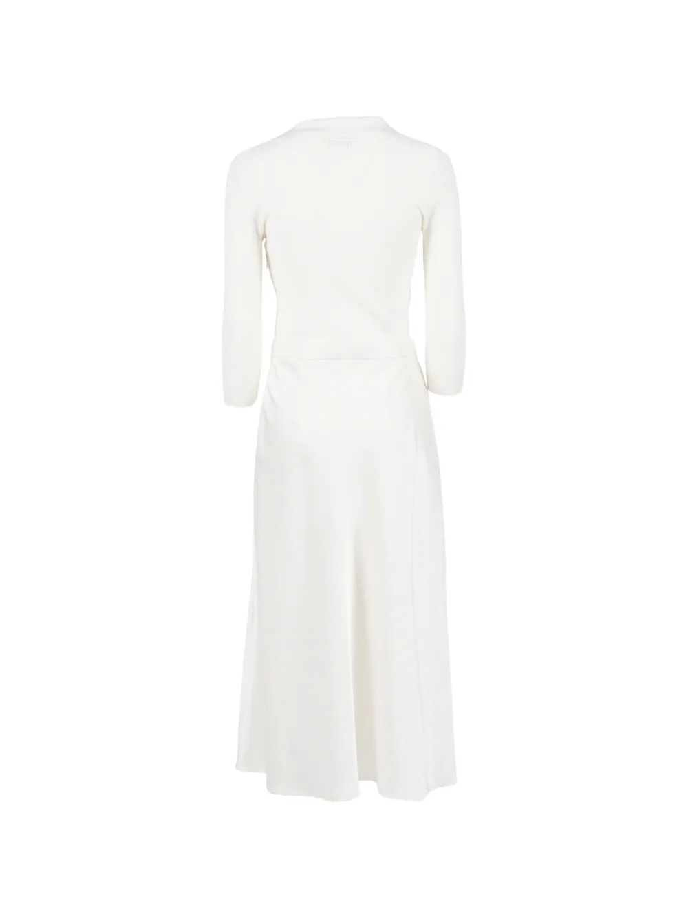 Ribbed Collar Knit Midi Dress