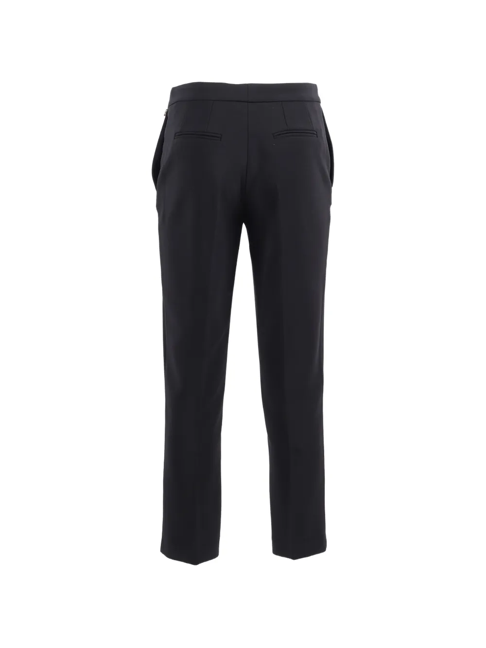 Elisabetta Franchi Lichtgewicht crêpe broek met logo-bedel Zwart