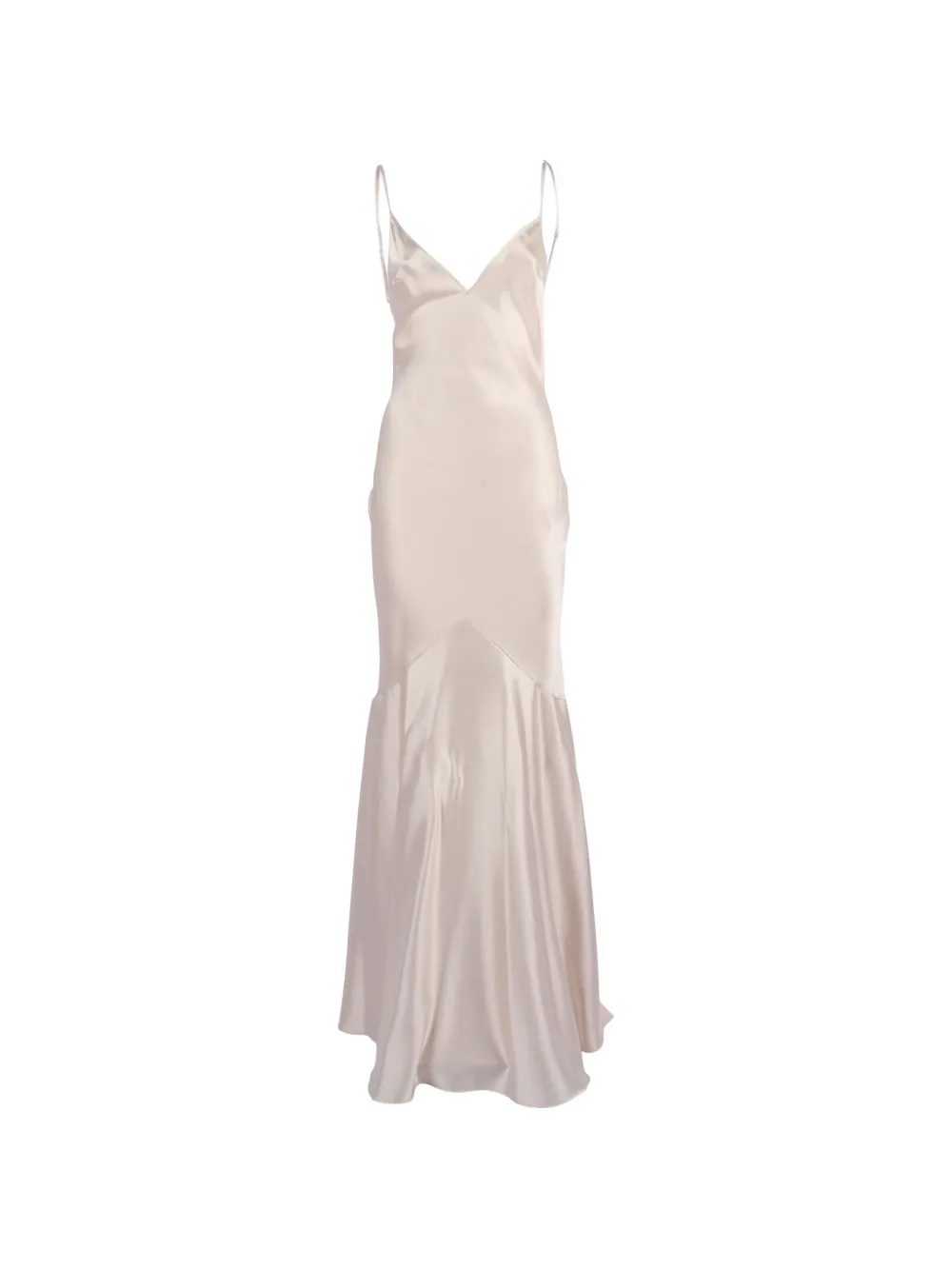 Elisabetta Franchi satin-finish flared dress - Toni neutri