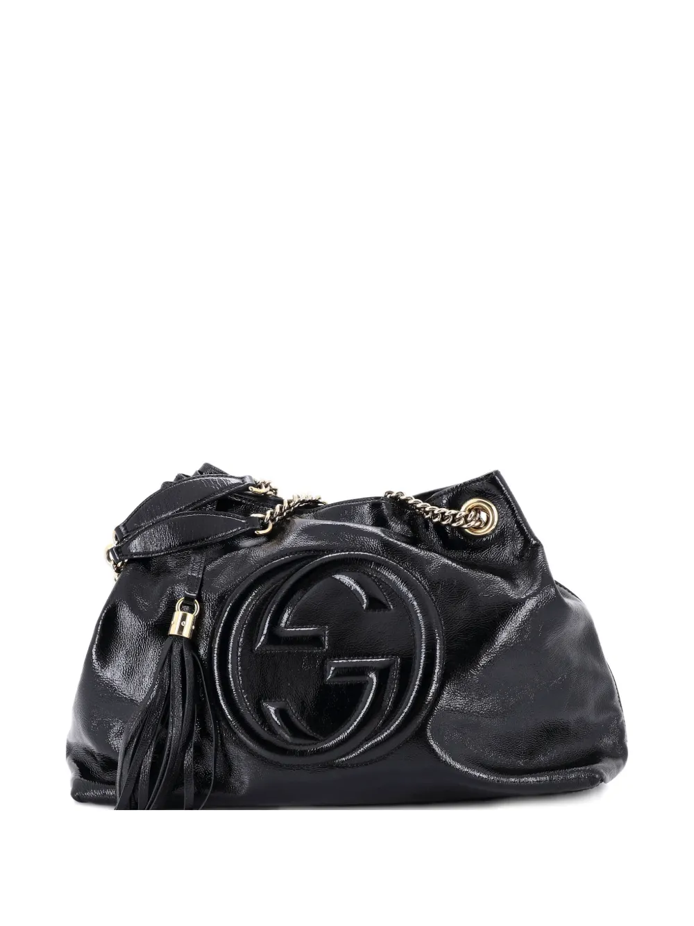 Gucci Pre-Owned Soho Chain Strap Shoulder Bag Patent Medium tote bag - Nero