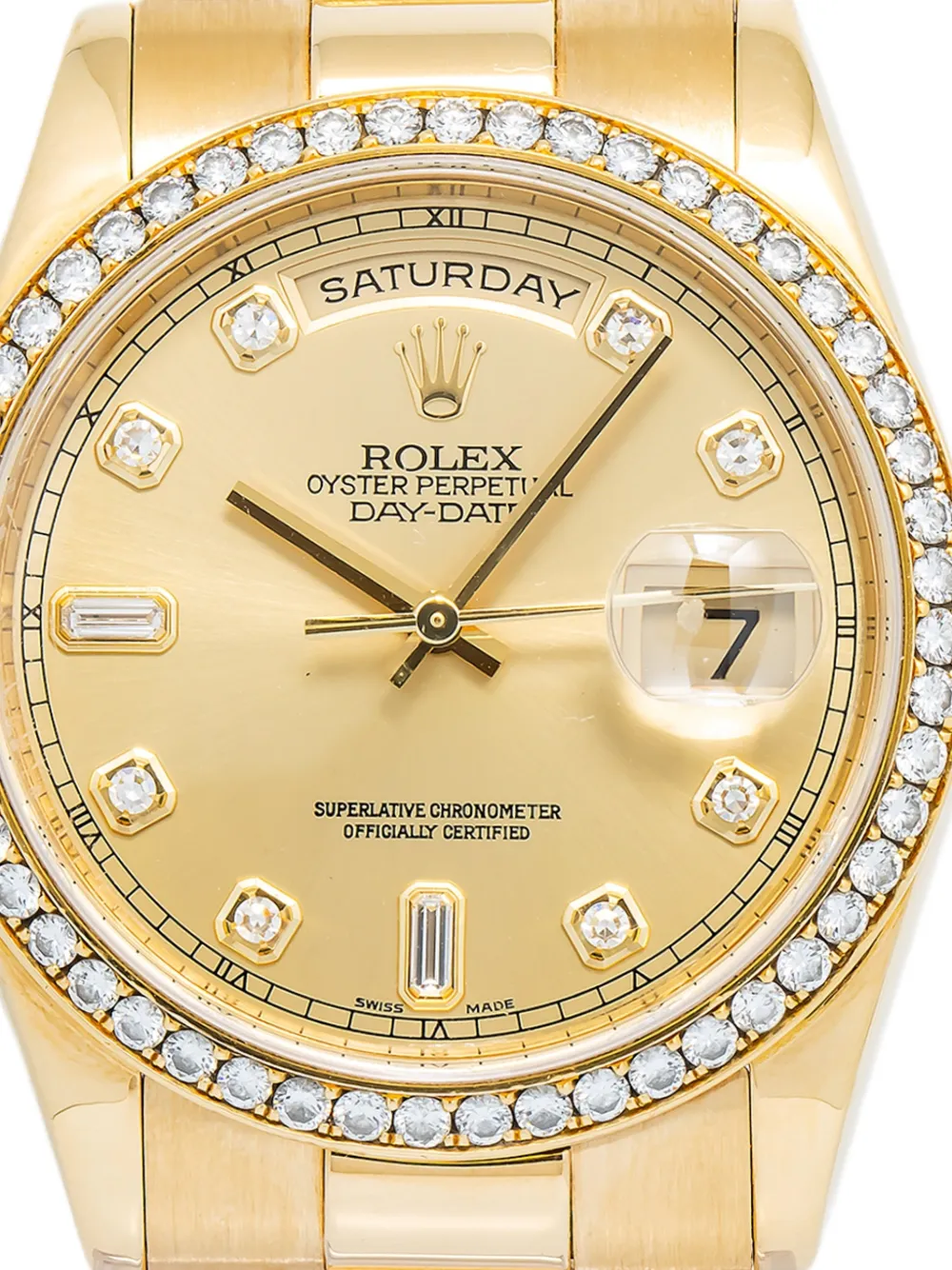  Rolex Diamond 36mm Day-date Watch - Gold 