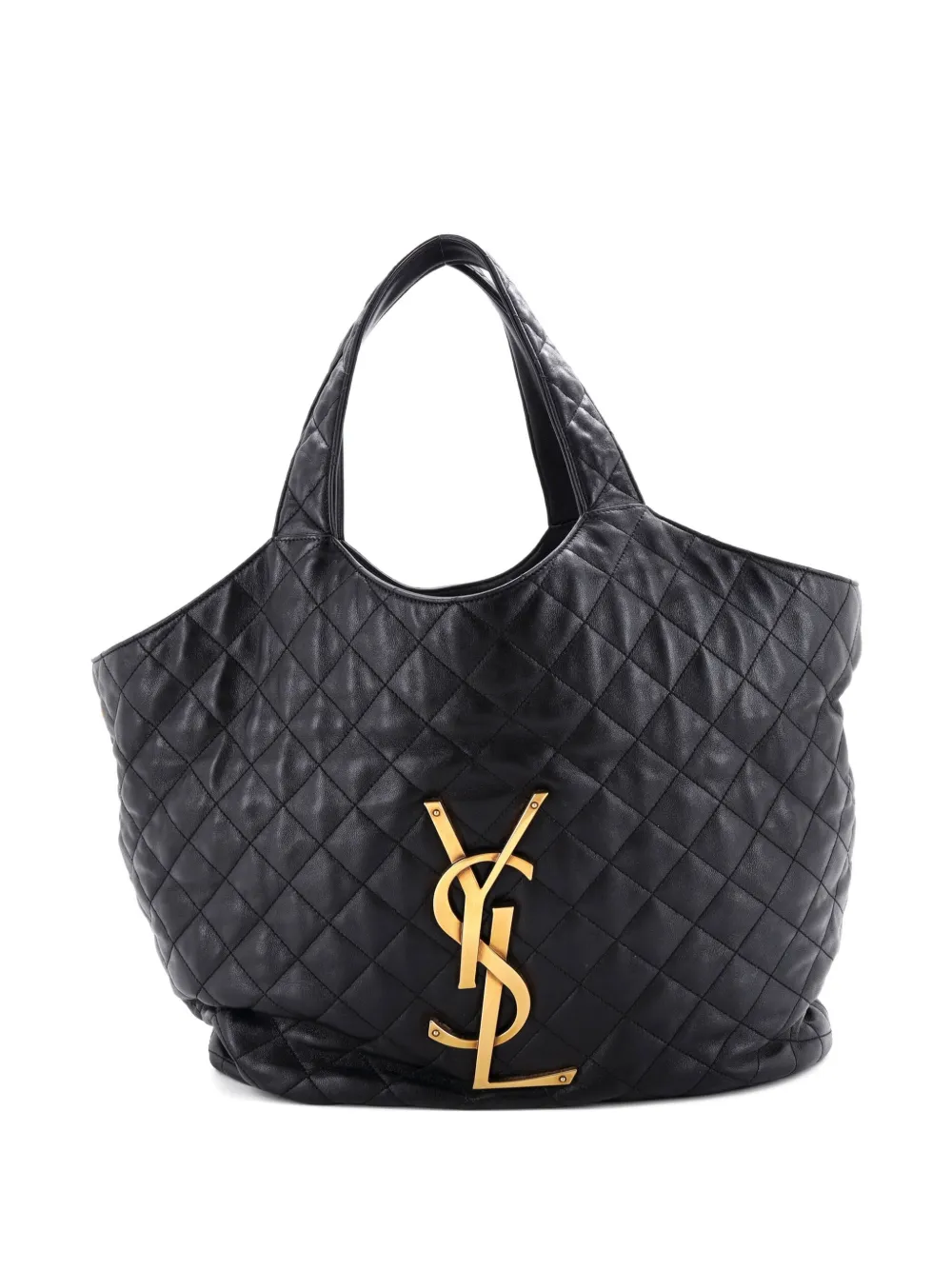 Saint Laurent Pre-Owned Borsa tote Icare Shopping Maxi in pelle trapuntata - Nero