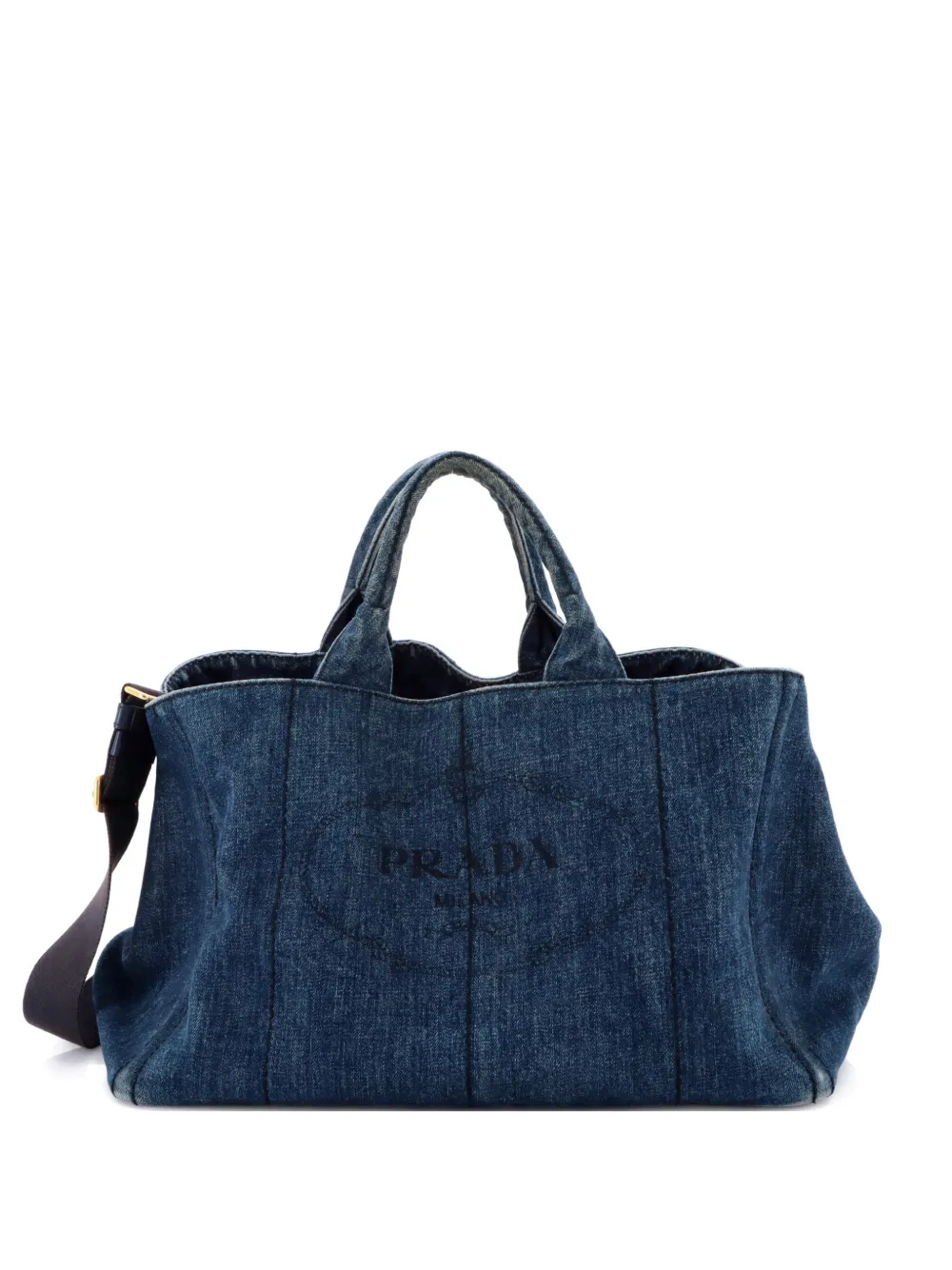 Prada Pre-Owned Canapa Denim Large tote bag - Blu