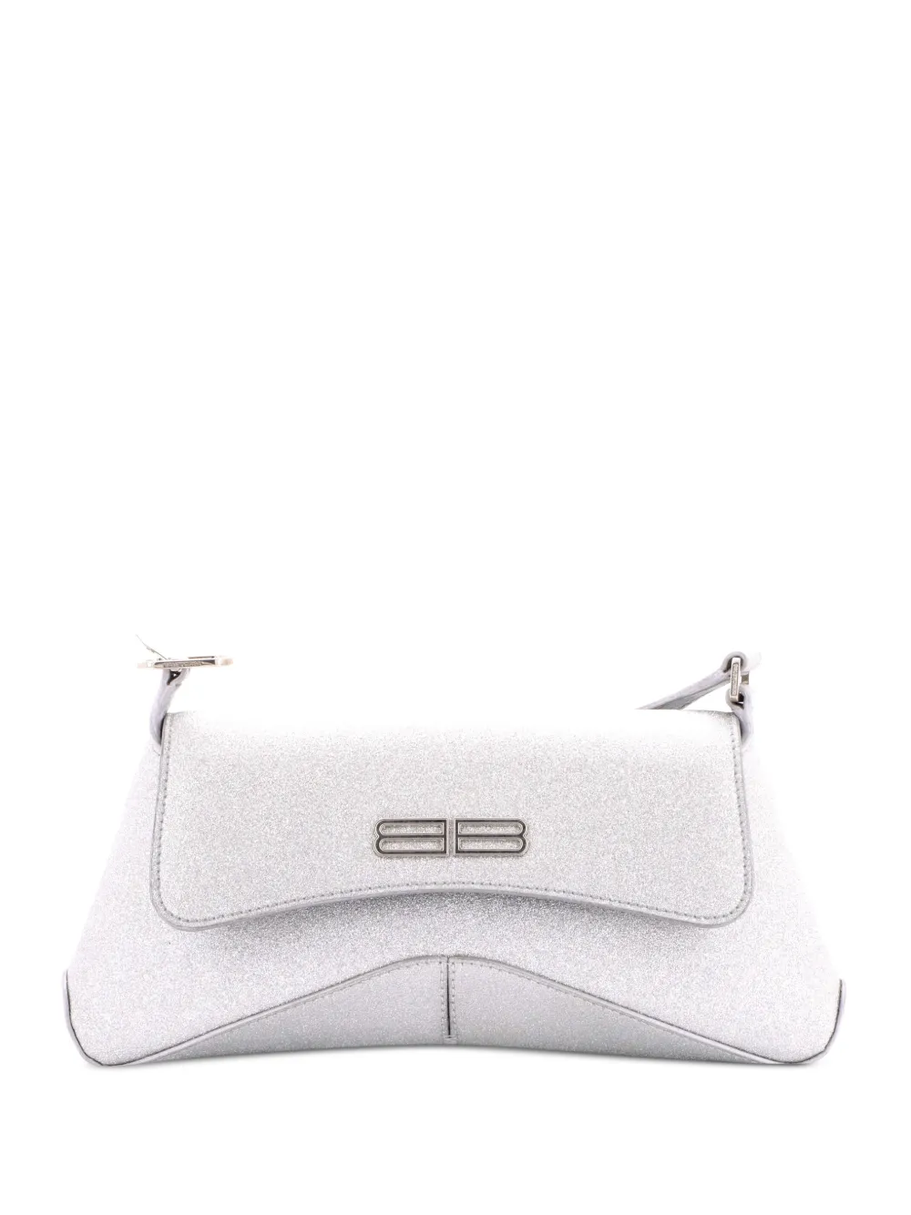 Balenciaga Pre-Owned XX Flap Street Shoulder Bag Glitter Leather Small hobo bag - Argento