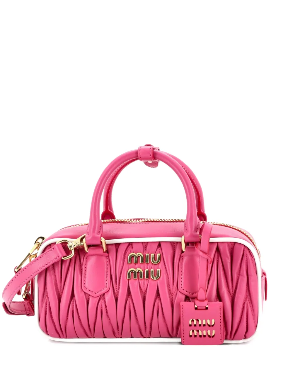 Miu Miu Pre-Owned Arcadie Top Handle Bag Matelasse Leather Regular satchel - Rosa