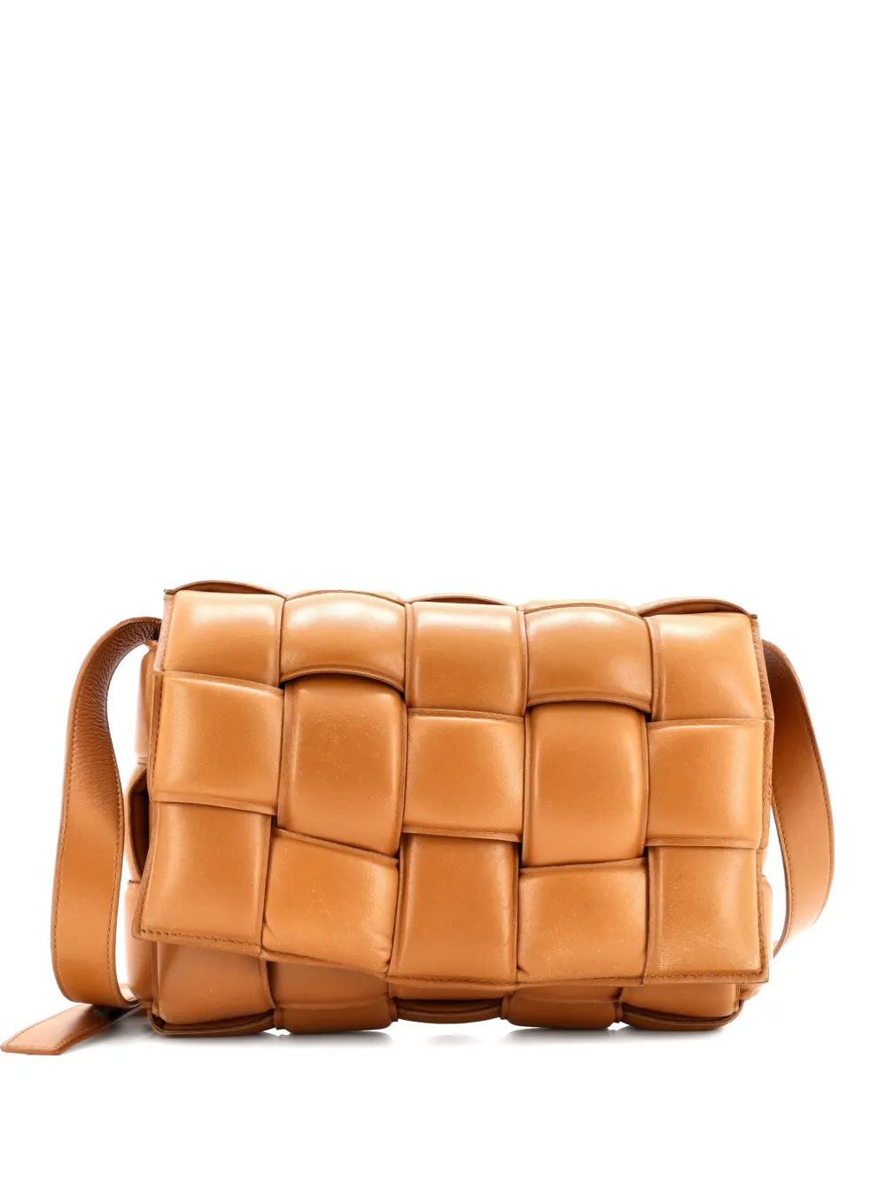 Bottega Veneta Pre-Owned Cassette Padded Maxi Intrecciato Leather crossbody bag - Marrone