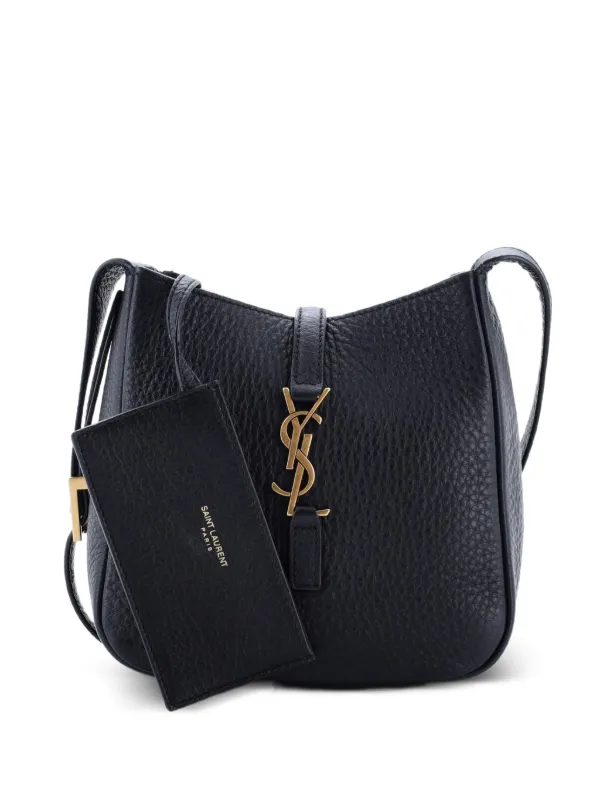SAINT LAURENT レザー ホーボーバッグ ブラック ゴールド金具 Saint Laurent Pre-Owned ル サンカセット スープル レザー ベイビー