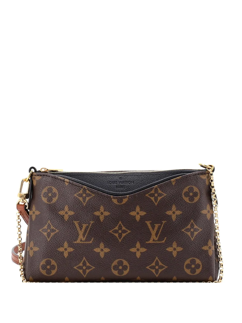 Louis Vuitton Pre-Owned Pallas Monogram Canvas with Leather clutch bag - Nero