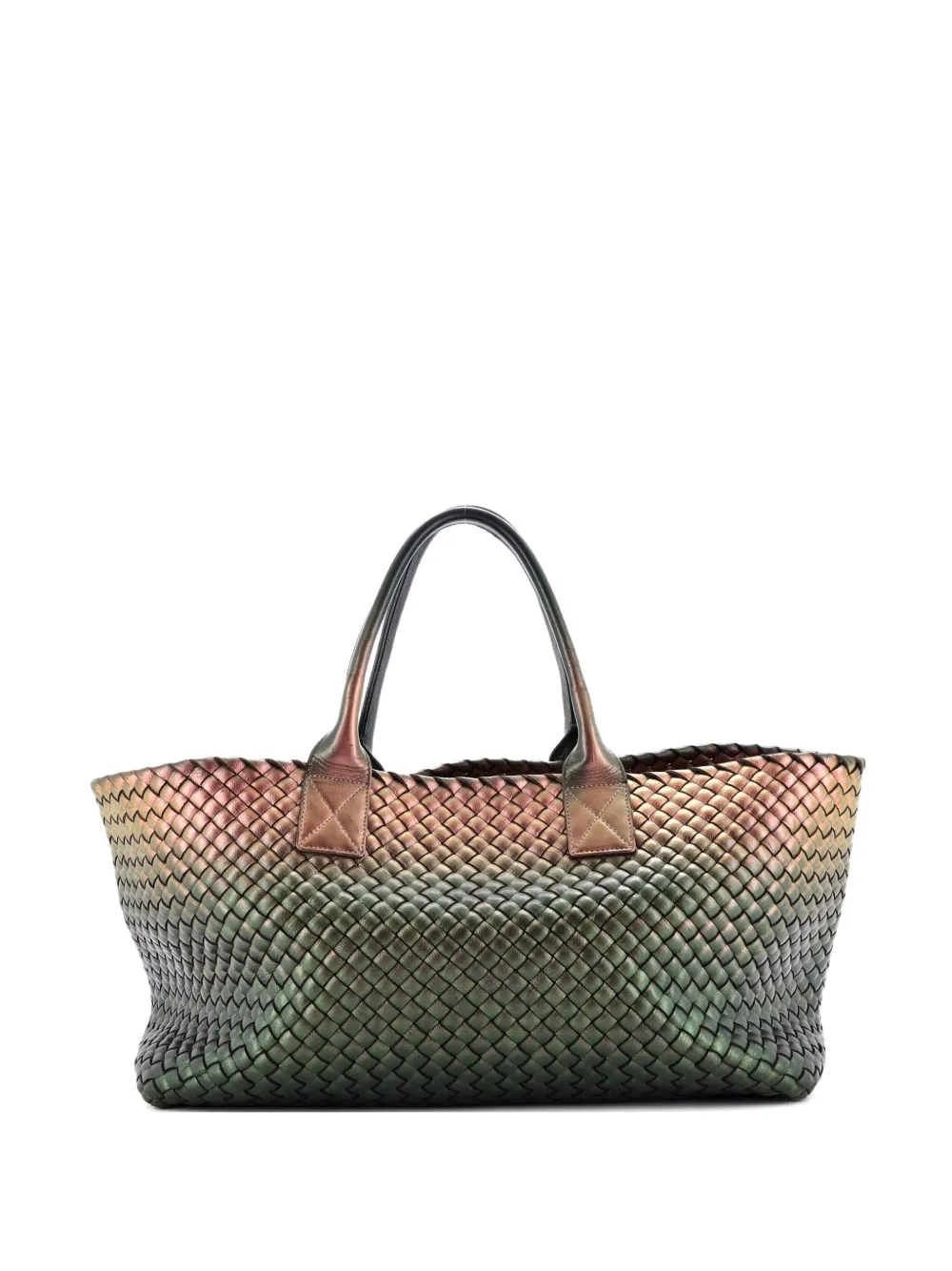 Bottega Veneta Pre-Owned Cabat Intrecciato Iridescent Nappa Medium tote bag - Effetto metallizzato
