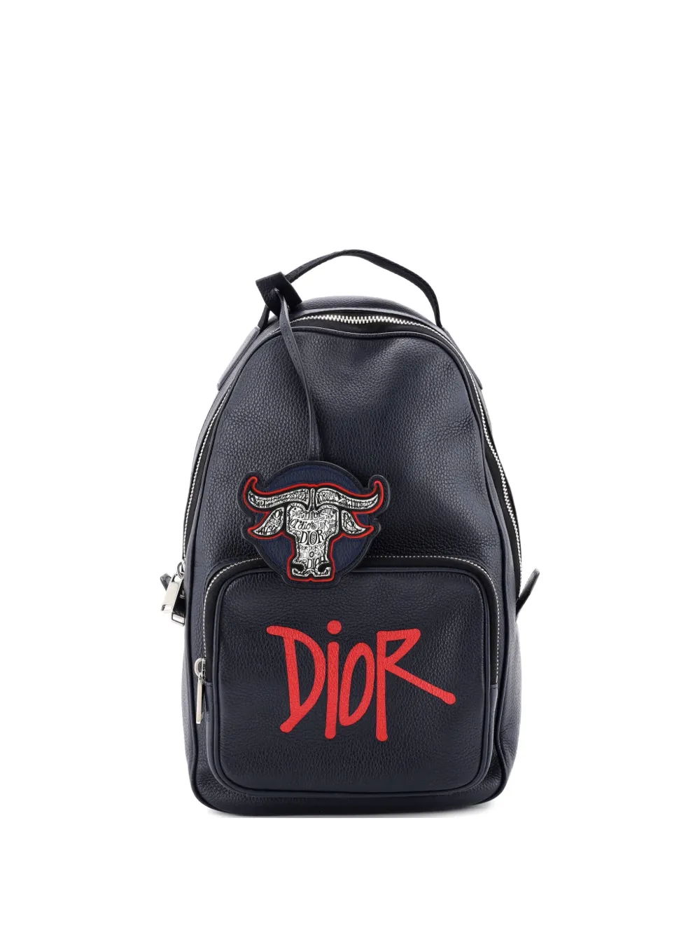 Christian Dior Pre-Owned Shawn Stussy Crossbody Printed Leather backpack - Blu