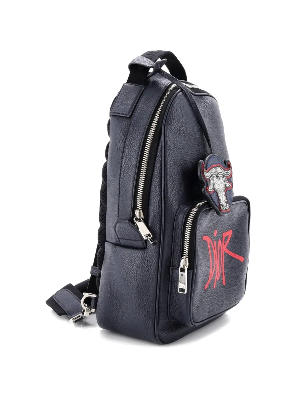 Shawn Stussy Crossbody Printed Leather Backpack